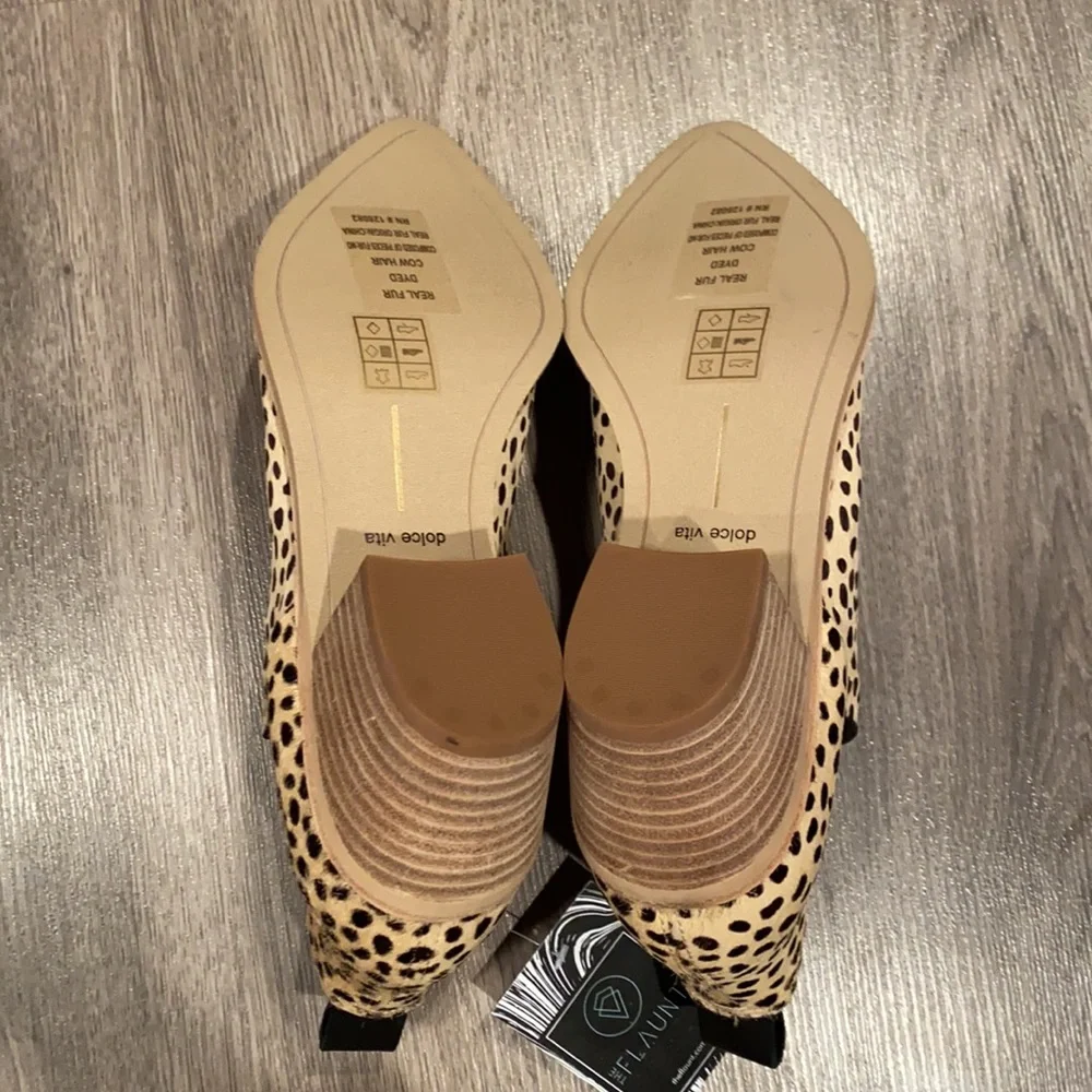 Dolce Vita Sonni Booties Cow Hide Animal Print Leopard Fall Shoes Chic Stylish - Picture 8 of 10